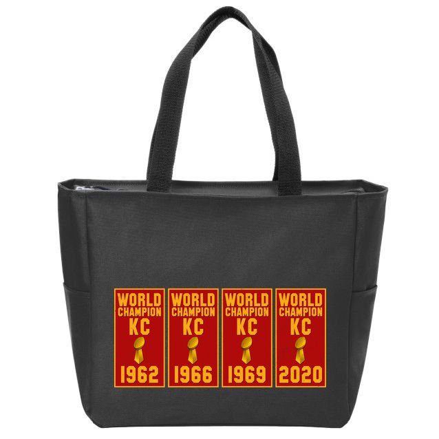 Kansas City Football World Champion Banners Zip Tote Bag