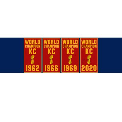 Kansas City Football World Champion Banners Bumper Sticker