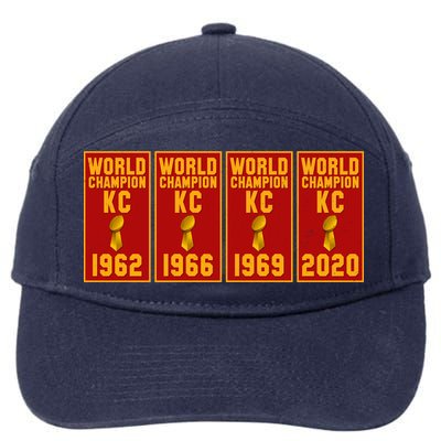 Kansas City Football World Champion Banners 7-Panel Snapback Hat