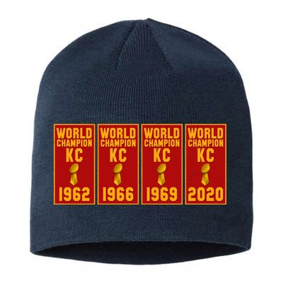 Kansas City Football World Champion Banners Sustainable Beanie