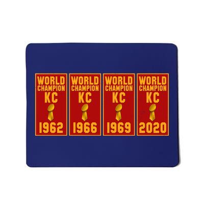 Kansas City Football World Champion Banners Mousepad