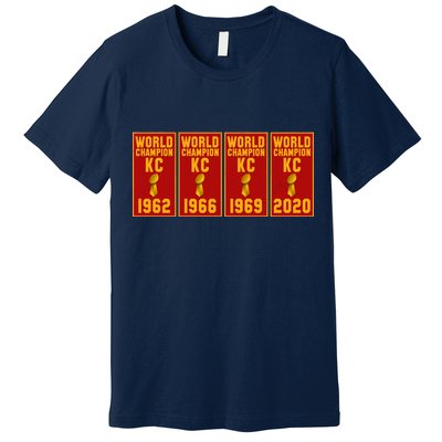 Kansas City Football World Champion Banners Premium T-Shirt