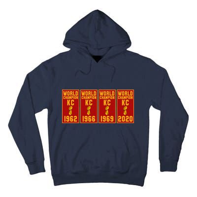 Kansas City Football World Champion Banners Tall Hoodie