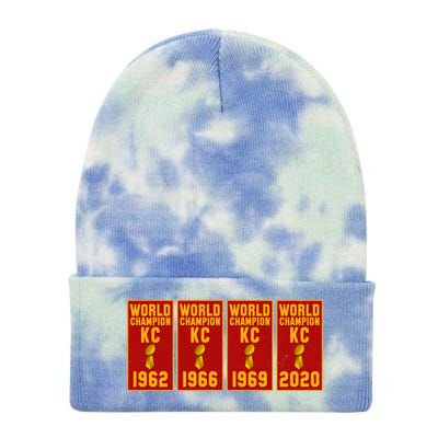 Kansas City Football World Champion Banners Tie Dye 12in Knit Beanie