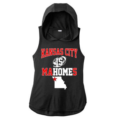 Kansas City is Mahomes Ladies PosiCharge Tri-Blend Wicking Draft Hoodie Tank