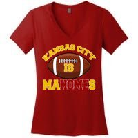 Kansas City Is Mahomes KC Football Fan Women's V-Neck T-Shirt