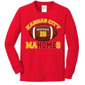 Kansas City Is Mahomes KC Football Fan Kids Long Sleeve Shirt