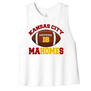 Kansas City Is Mahomes KC Football Fan Women's Racerback Cropped Tank