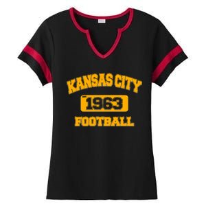 Kansas City KC Football Est 1960 Ladies Halftime Notch Neck Tee