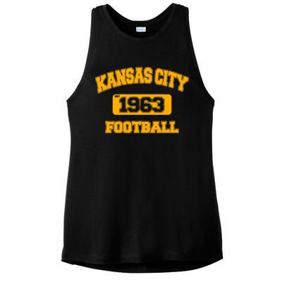 Kansas City KC Football Est 1960 Ladies PosiCharge Tri-Blend Wicking Tank