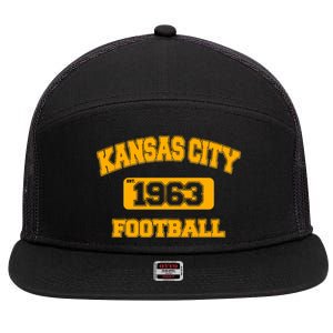 Kansas City KC Football Est 1960 7 Panel Mesh Trucker Snapback Hat