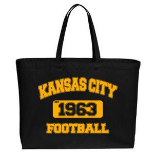 Kansas City KC Football Est 1960 Cotton Canvas Jumbo Tote