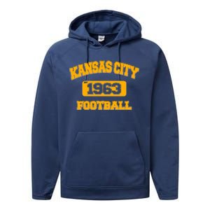 Kansas City KC Football Est 1960 Performance Fleece Hoodie