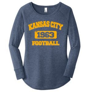 Kansas City KC Football Est 1960 Women's Perfect Tri Tunic Long Sleeve Shirt