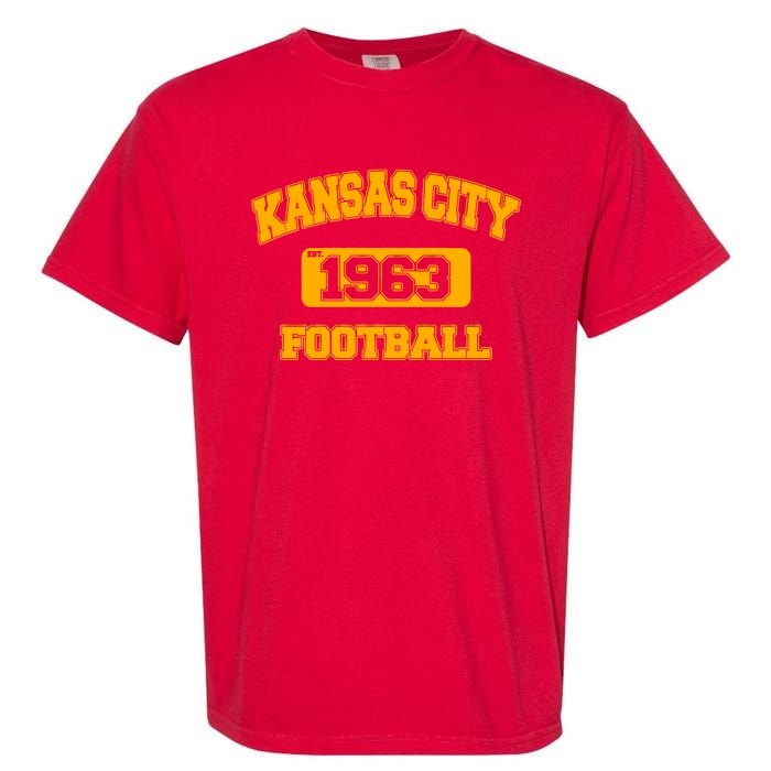 Kansas City KC Football Est 1960 Garment-Dyed Heavyweight T-Shirt