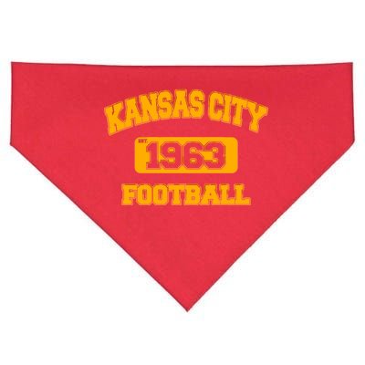 Kansas City KC Football Est 1960 USA-Made Doggie Bandana