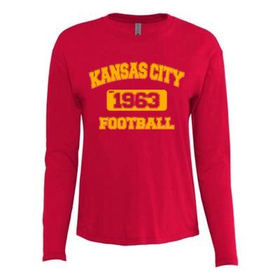 Kansas City KC Football Est 1960 Womens Cotton Relaxed Long Sleeve T-Shirt