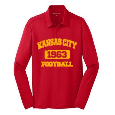 Kansas City KC Football Est 1960 Silk Touch Performance Long Sleeve Polo