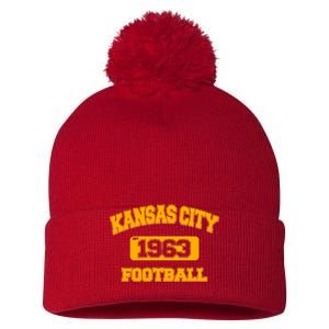 Kansas City KC Football Est 1960 Pom Pom 12in Knit Beanie