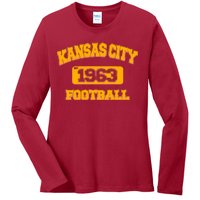 Kansas City KC Football Est 1960 Ladies Long Sleeve Shirt