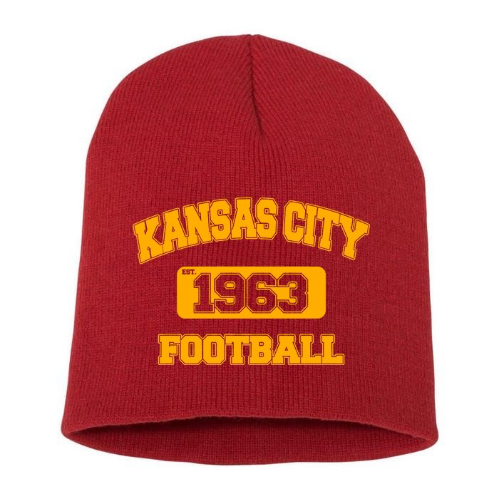 Kansas City KC Football Est 1960 Short Acrylic Beanie