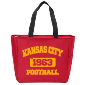 Kansas City KC Football Est 1960 Zip Tote Bag