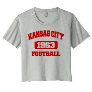 Kansas City KC Football Est 1960 Women's Crop Top Tee