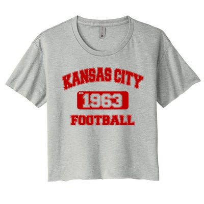 Kansas City KC Football Est 1960 Women's Crop Top Tee