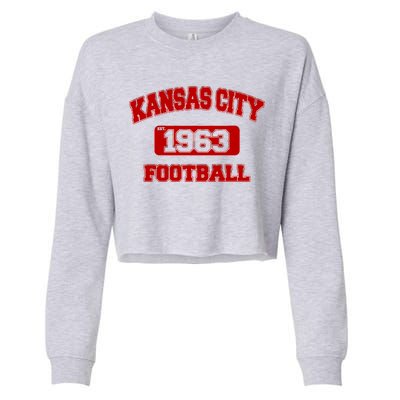 Kansas City KC Football Est 1960 Cropped Pullover Crew