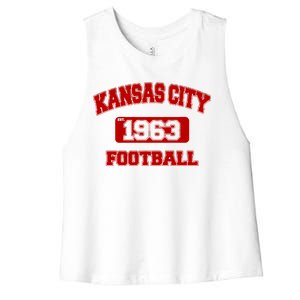 Kansas City KC Football Est 1960 Women's Racerback Cropped Tank