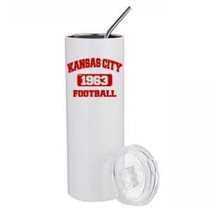 Kansas City KC Football Est 1960 Stainless Steel Tumbler