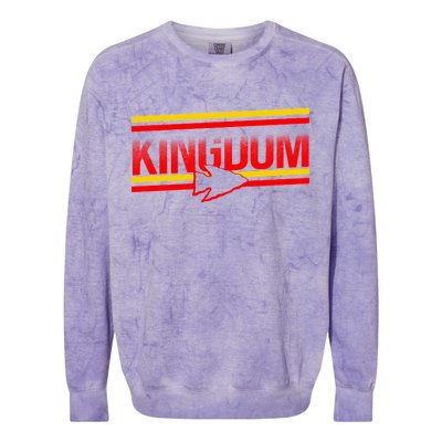 Kansas City KC Football Kingdom Arrowhead  Colorblast Crewneck Sweatshirt