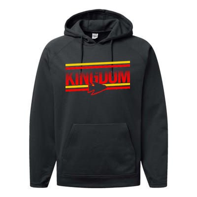 Kansas City KC Football Kingdom Arrowhead  Performance Fleece Hoodie