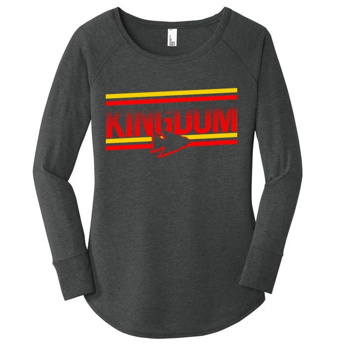 Kansas City KC Football Kingdom Arrowhead  Women's Perfect Tri Tunic Long Sleeve Shirt