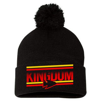 Kansas City KC Football Kingdom Arrowhead  Pom Pom 12in Knit Beanie