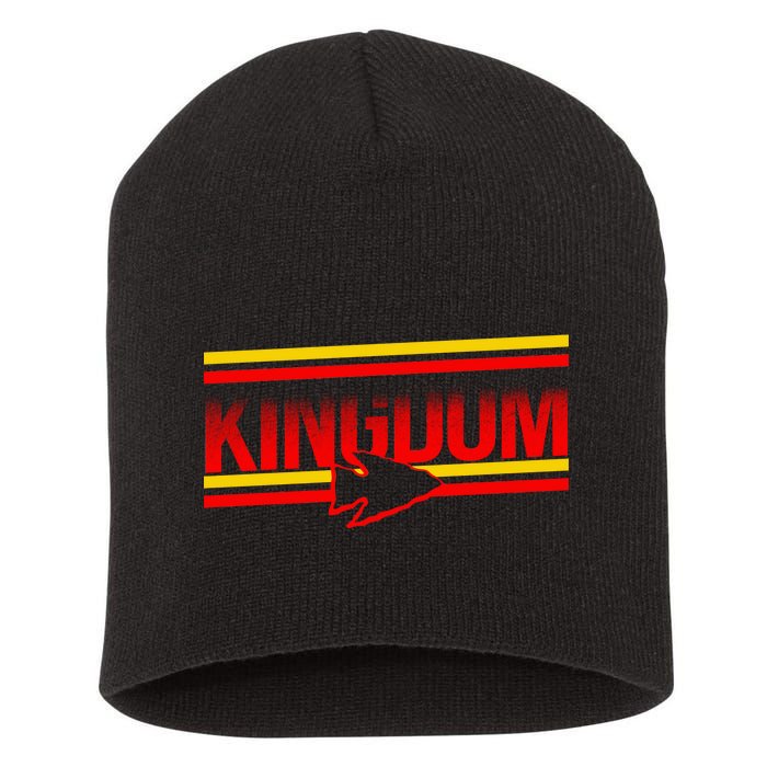 Kansas City KC Football Kingdom Arrowhead  Short Acrylic Beanie