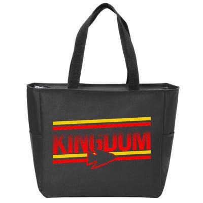 Kansas City KC Football Kingdom Arrowhead  Zip Tote Bag