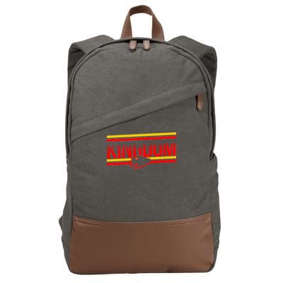 Kansas City KC Football Kingdom Arrowhead  Cotton Canvas Backpack