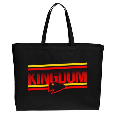 Kansas City KC Football Kingdom Arrowhead  Cotton Canvas Jumbo Tote