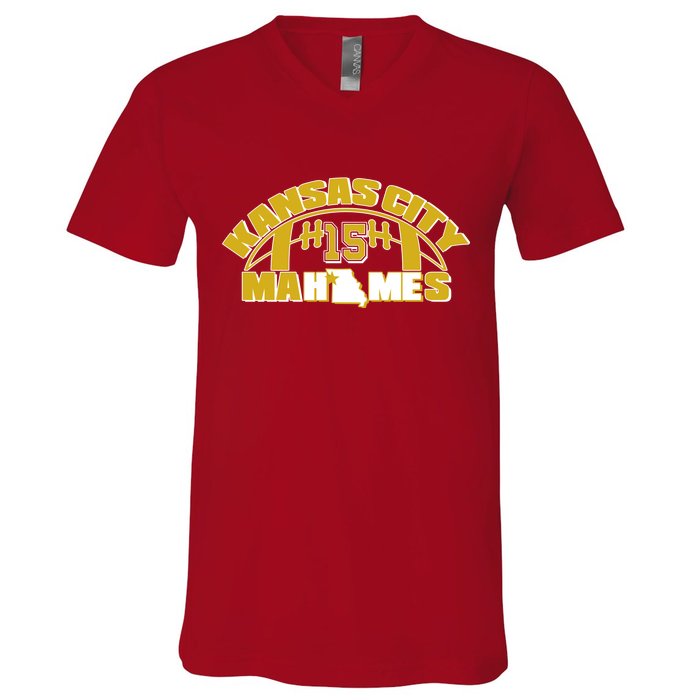 Kansas City Mahomes Football Fan V-Neck T-Shirt