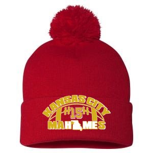 Kansas City Mahomes Football Fan Pom Pom 12in Knit Beanie