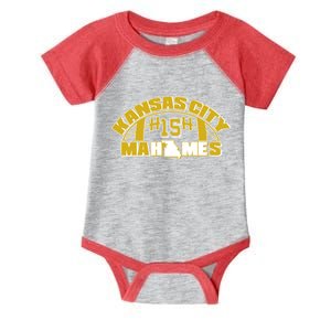 Kansas City Mahomes Football Fan Infant Baby Jersey Bodysuit