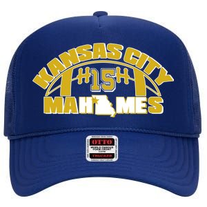 Kansas City Mahomes Football Fan High Crown Mesh Back Trucker Hat