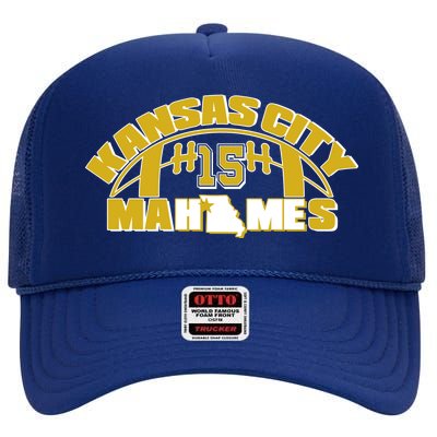 Kansas City Mahomes Football Fan High Crown Mesh Back Trucker Hat