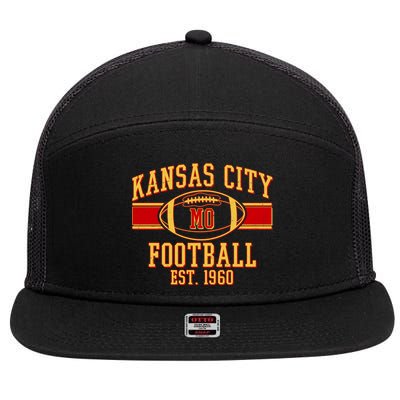 Kansas City MO Football Est 1960 7 Panel Mesh Trucker Snapback Hat