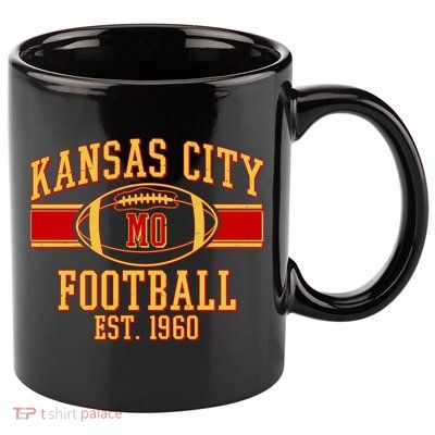 Kansas City MO Football Est 1960 11oz C Handle Ceramic Mug