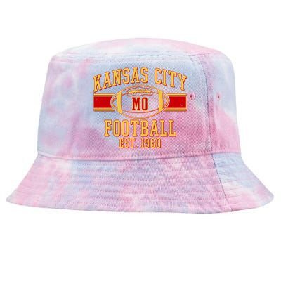 Kansas City MO Football Est 1960 Tie-Dyed Bucket Hat