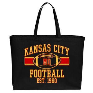 Kansas City MO Football Est 1960 Cotton Canvas Jumbo Tote