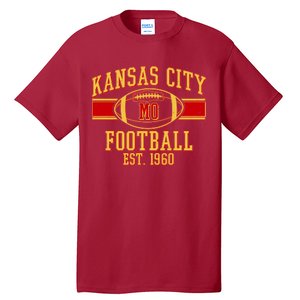 Kansas City MO Football Est 1960 Tall T-Shirt