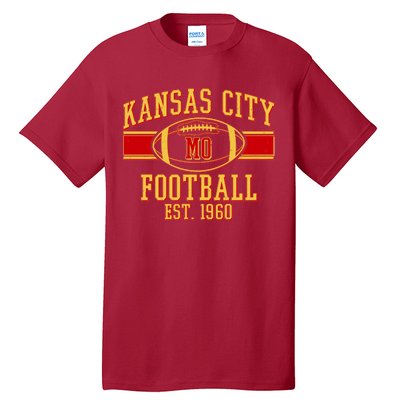 Kansas City MO Football Est 1960 Tall T-Shirt